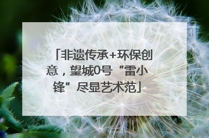 非遗传承+环保创意，望城0号“雷小锋”尽显艺术范