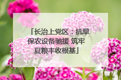 长治上党区：抗旱保农设备驰援 筑牢夏粮丰收根基