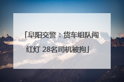 阜阳交警：货车组队闯红灯 28名司机被拘
