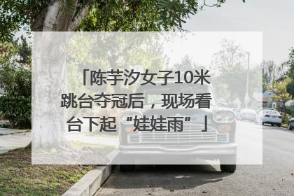 陈芋汐女子10米跳台夺冠后，现场看台下起“娃娃雨”