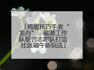 鸡蛋托巧手变“龙舟”，省派工作队联合志愿队打造社区端午新玩法