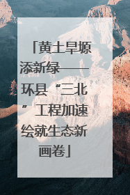 黄土旱塬添新绿——环县“三北”工程加速绘就生态新画卷