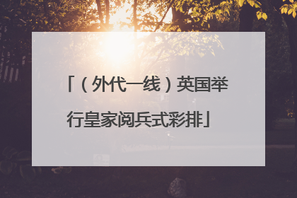 （外代一线）英国举行皇家阅兵式彩排