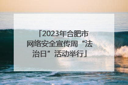 2023年合肥市网络安全宣传周“法治日”活动举行
