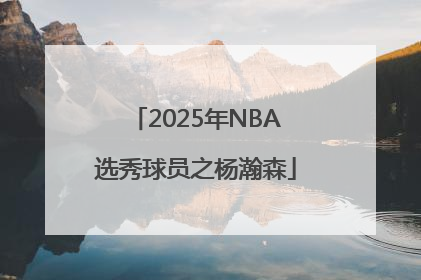 2025年NBA选秀球员之杨瀚森