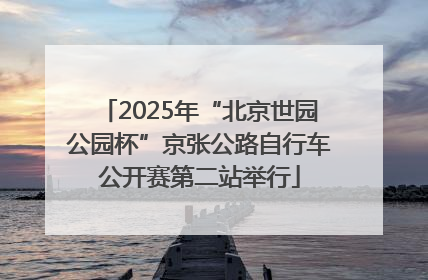 2025年“北京世园公园杯”京张公路自行车公开赛第二站举行