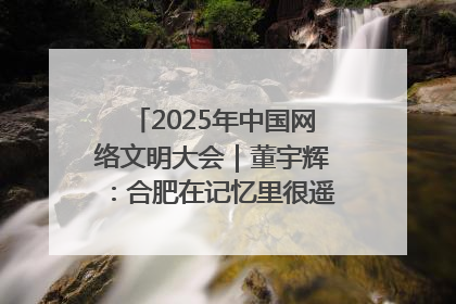 2025年中国网络文明大会｜董宇辉：合肥在记忆里很遥远也很亲切