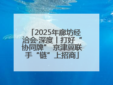 2025年廊坊经洽会·深度丨打好“协同牌” 京津冀联手“链”上招商