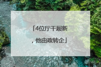 4位厅干履新，他由政转企