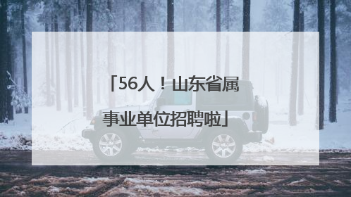 56人！山东省属事业单位招聘啦