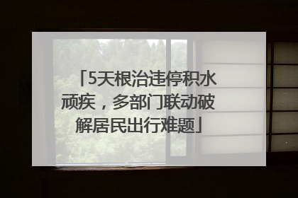 5天根治违停积水顽疾，多部门联动破解居民出行难题