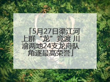 5月27日渠江河上群“龙”竞渡 川渝两地24支龙舟队角逐最高荣誉