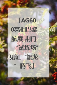 AG600亮相巴黎航展 荆门“试炼场”见证“鲲龙”腾飞
